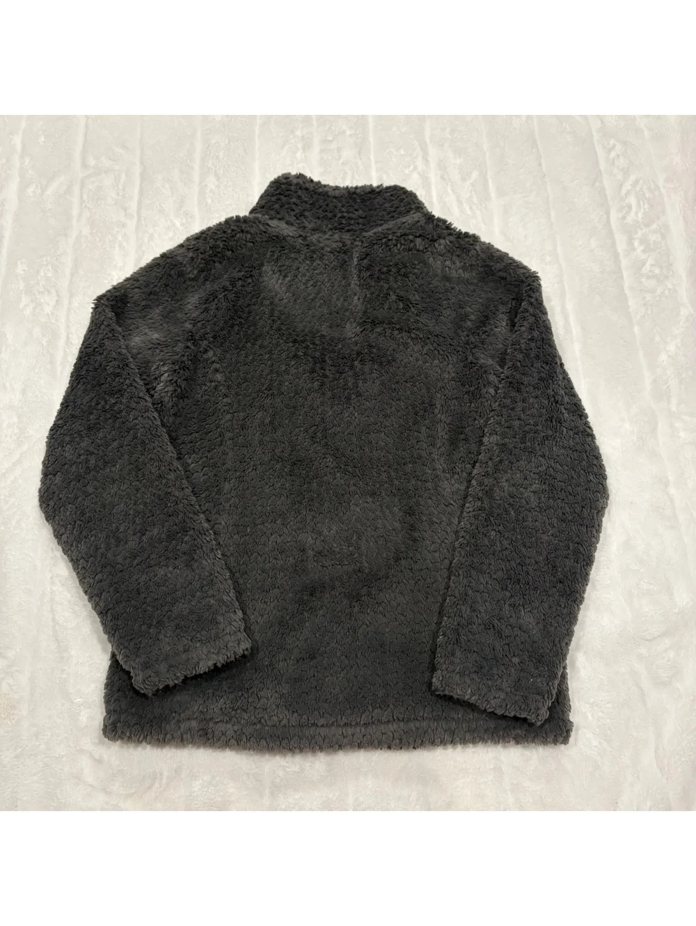 The North Face Girls Full Zip Large Gray Fleece Jacket Polyester Warm Outdoor